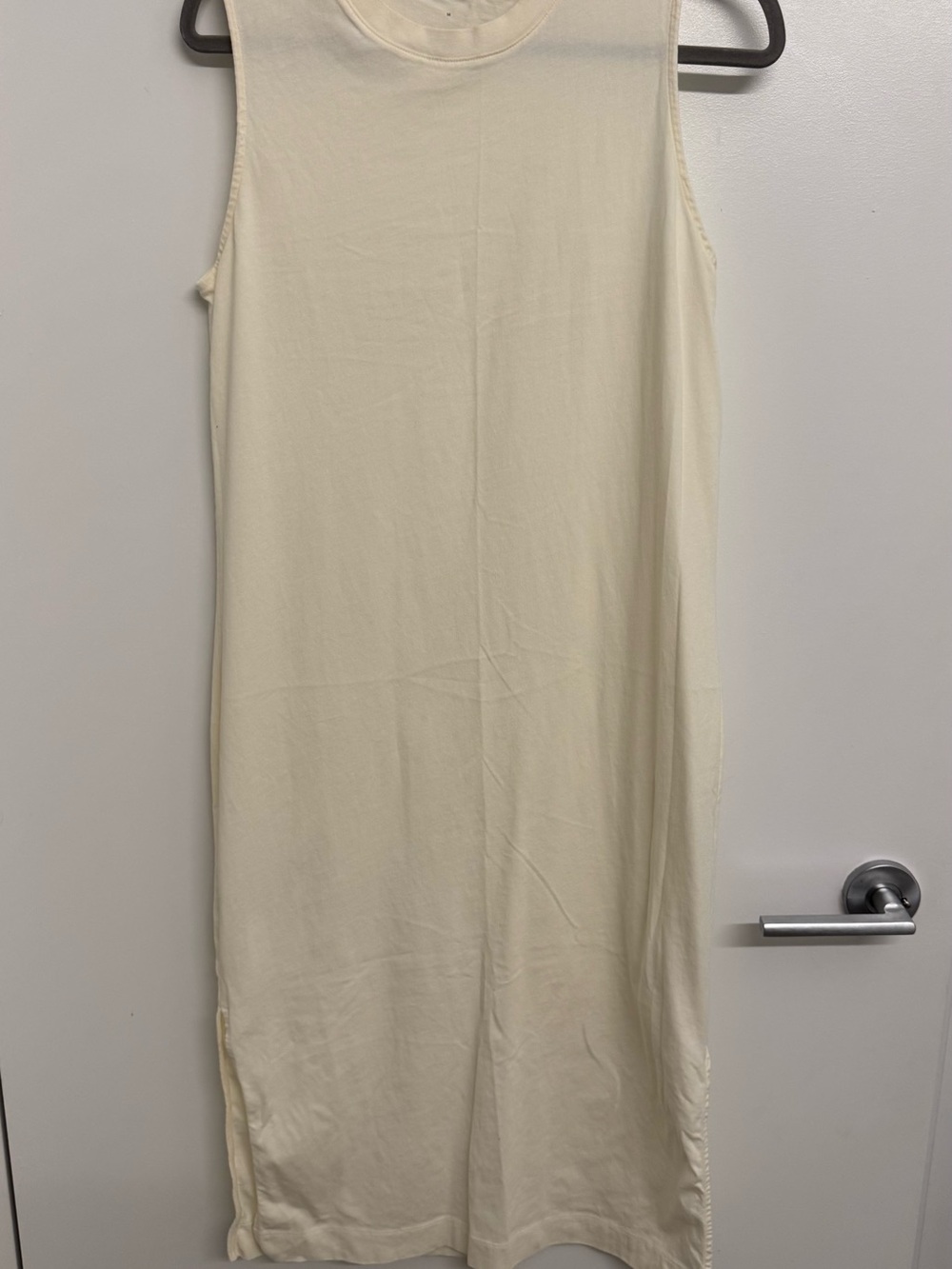 Everlane Sleeveless Cream Maxi Dress